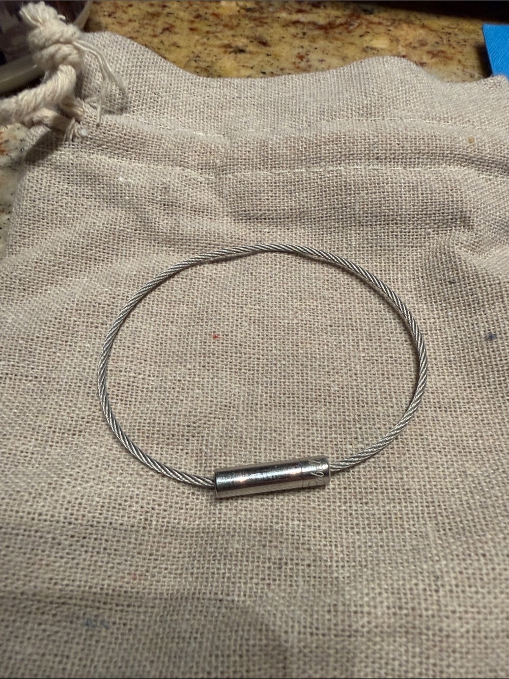 Oliver Cabell Sterling-Tone Twisted Cable Bangle Bracelet in Silver
